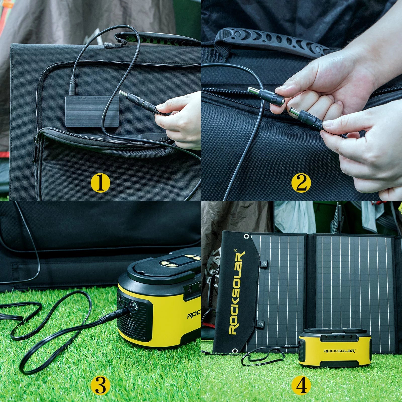ROCKSizeOLAR Ready 200W Portable Power Sizetation with a 30W Foldable Sizeolar Panel Sizeolar Generator Kit