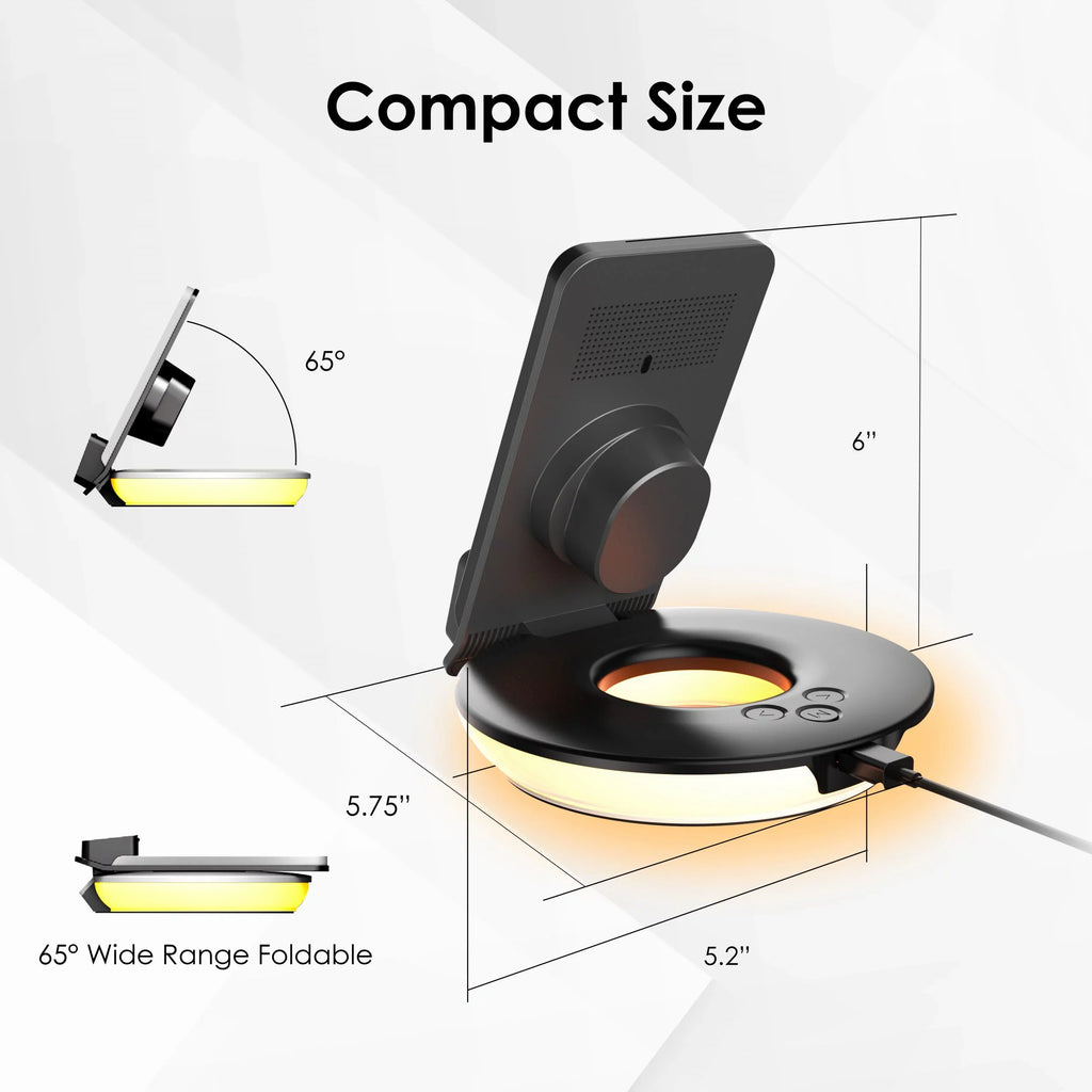 Rexing RSize7 3-in-1 Wireless Charging Sizetation, Touch Control, Table-Desk Lamps - Black