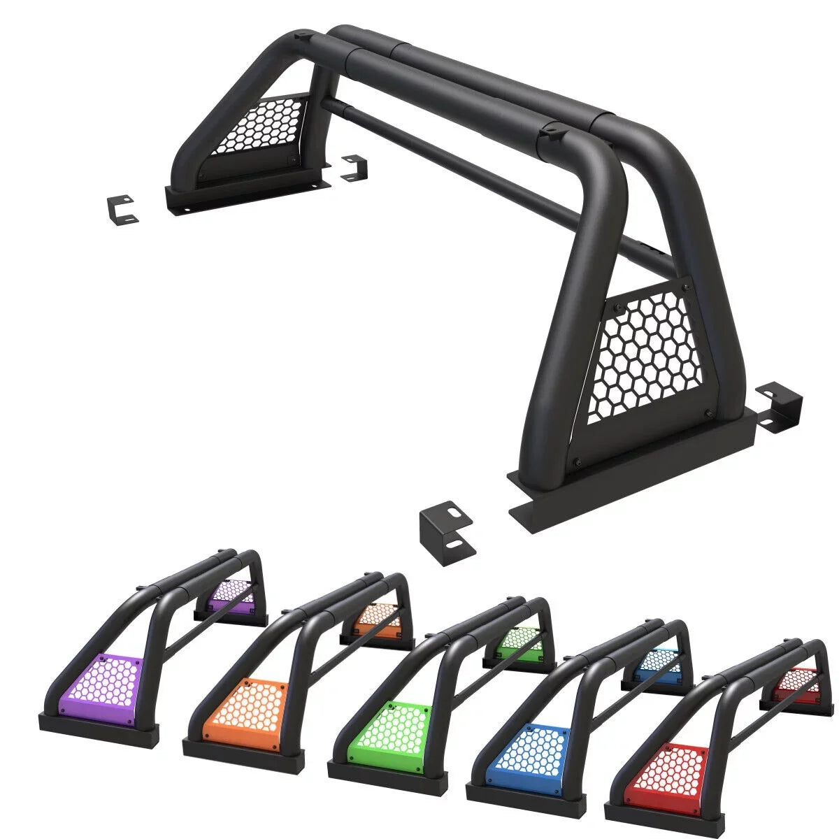 62.9-74.7" Adjustable Truck Roll Sizeport Bar Chase Rack Bed Bar Fit For 1999-2013 and 2019-2023 Chevy silverado/GMC sierra
