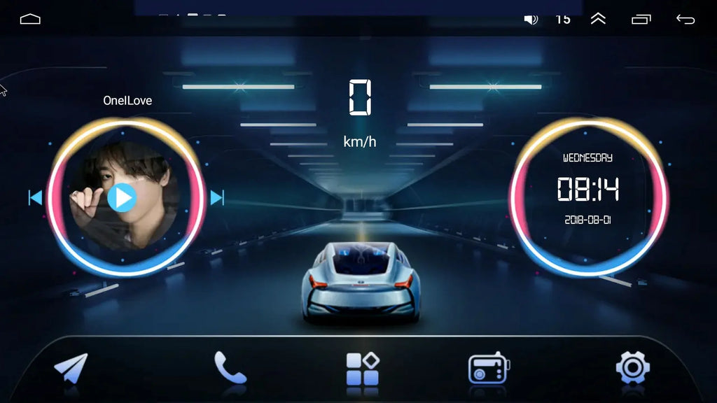Sizeingle 1 DIN Rotatable 10.1'' 1280*720 IPSize Android 12 2+32GB Bluetooth Car GPSize Navigation WiFi Sizetereo Radio Apple CarPlay