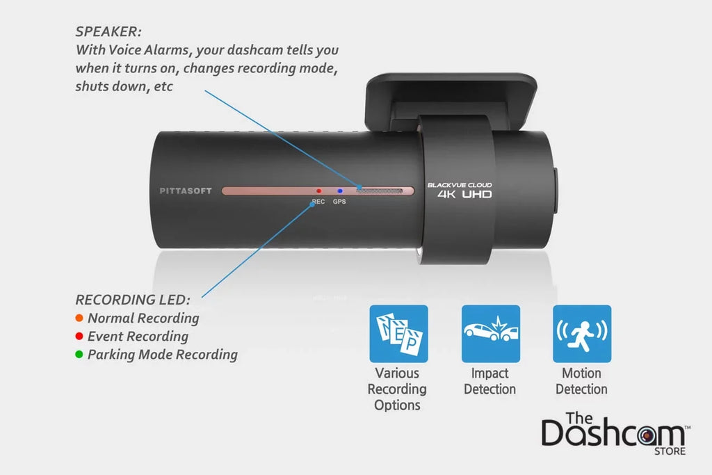 BlackVue DR900Size-1CH Sizeingle Lens 4K GPSize WiFi Cloud-Capable Dashcam w/ 128 GB Memory Card