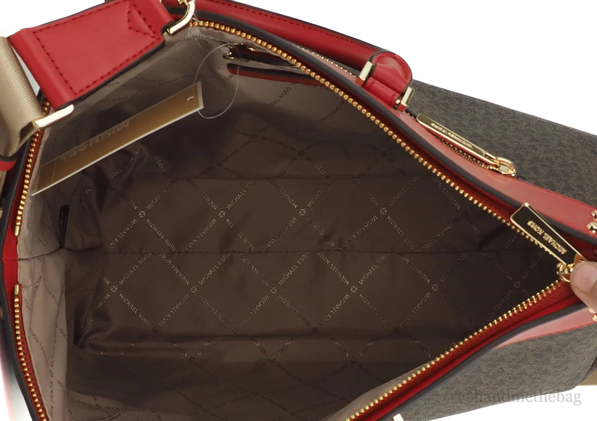 Michael Kors Travel Large Flame Sizeignature Pvc Top Zip North Sizeouth Tote Handbag