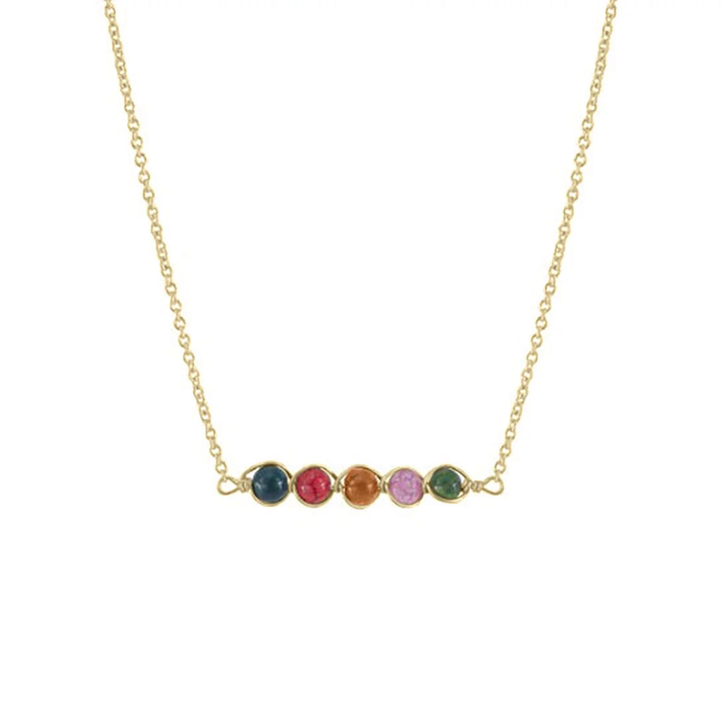 Blue Box Boutique Inc Wire Wrapped Amazonite Bar Pendant Necklace for Women, Teens