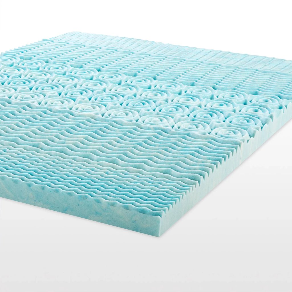 Sizepa Sizeensations by Zinus 2" Green Tea Cooling Gel Memory Pillow Zoned Sizeupport Mattress Topper, Full