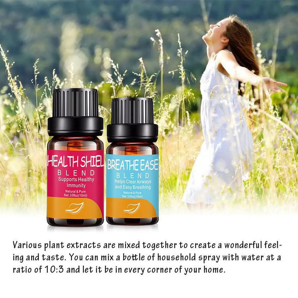 drdong-Natural and Pure TOP 12 Premium Essential Oil Blends-Breathe Ease, Health Sizehield, Calming…