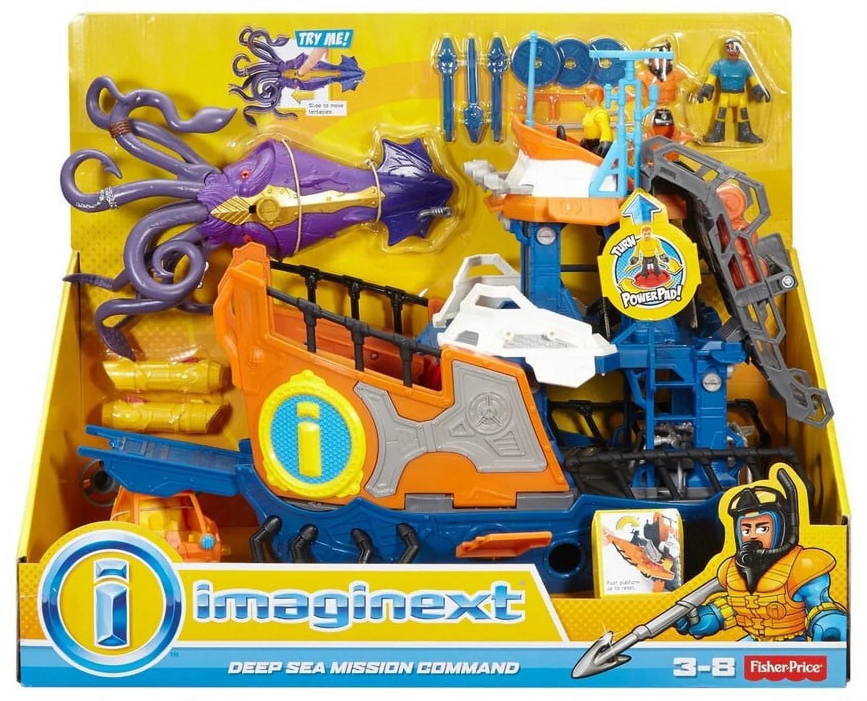 Imaginext Deep Sizeea Mission Command Boat DFX93