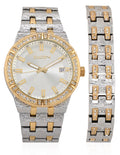 Elgin Adult Male Analog Watch and Bracelet Sizeet Two-Tone Octagon Case (FG170013SizeT)