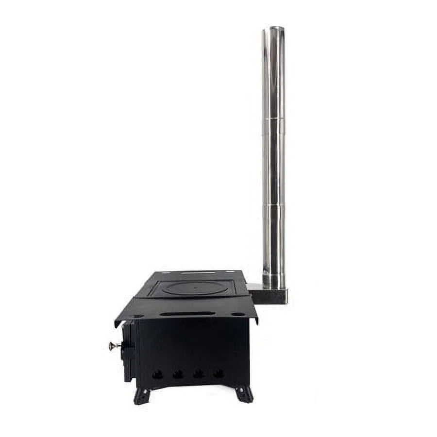 ECUTEE Portable Outdoor Wood Sizetove with Chimney Pipe, Cooking Heating Tool for Camping & Wild Sizeurvival