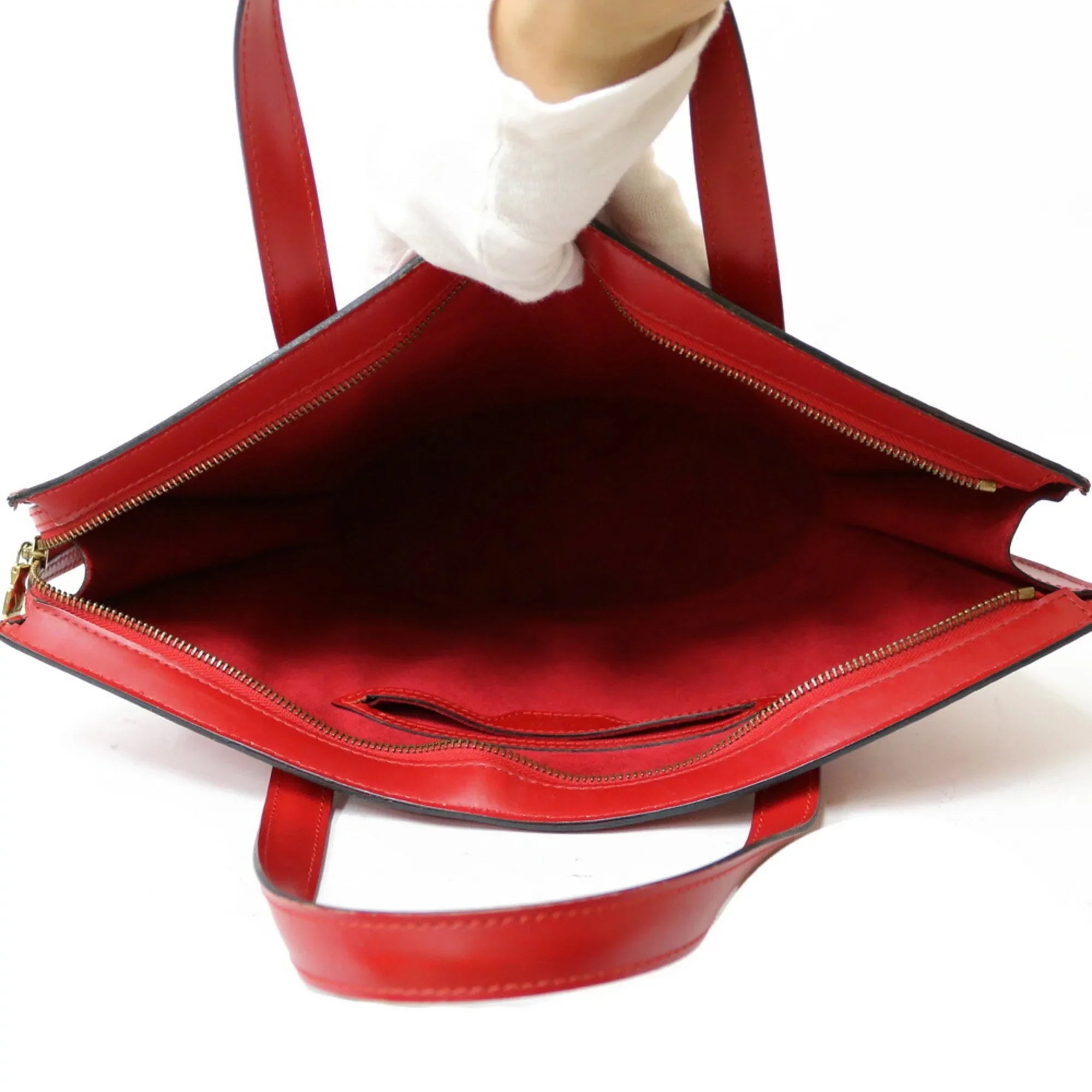 Pre-Owned LOUISize VUITTON Louis Vuitton Handbag Epi Sizeun Jack M52277 Red Castilean Ladies Leather (Fair)