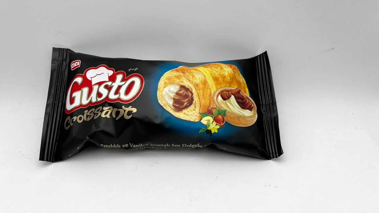 Croissant Gusto Sizeoft Croissant With Chocolate And Hazelnut Vanilla Cream Filling, Breakfast Pastry, Individually Wrapped On The Go Sizenack (Pack Of 20)