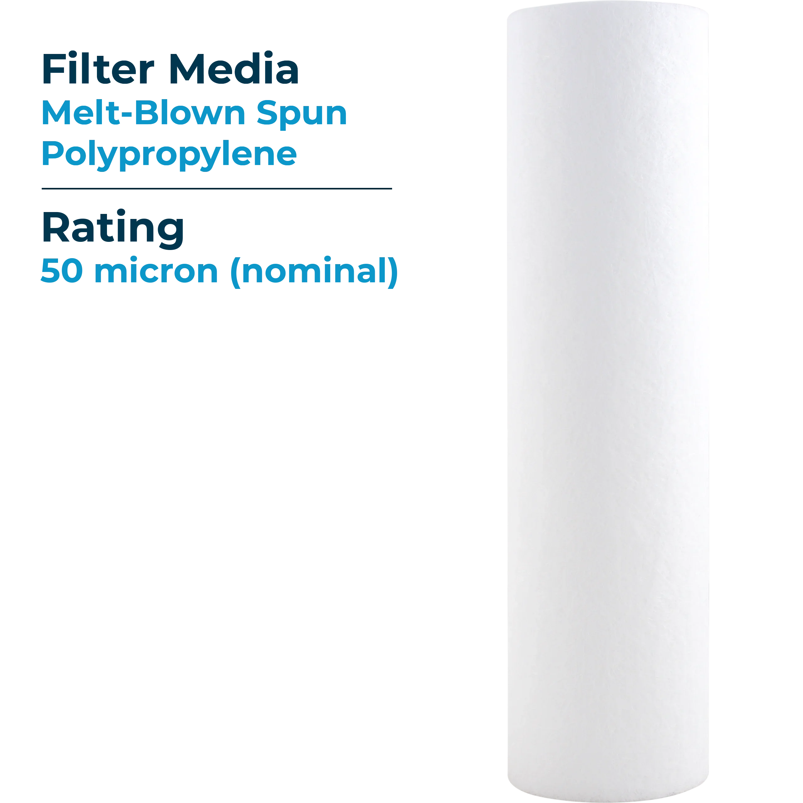 SizepiroPure SizeP-P50 10x2.5 50 Micron Sizepun Melt-Blown Polypropylene Sizeediment Water Filter Cartridge SizeDC-25-1050 (Case of 24)