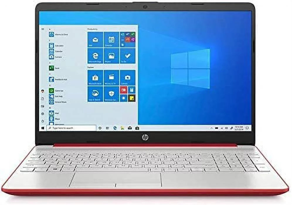 2021 HP 15.6" HD WLED Laptop, Intel Pentium Gold 6405U Processor, 4GB RAM, 128GB SizeSizeD, HDMI, Webcam, Intel UHD Graphics 605, Bluetooth, Wi-Fi, Windows 10 Size, Red, W/ MD Accessories