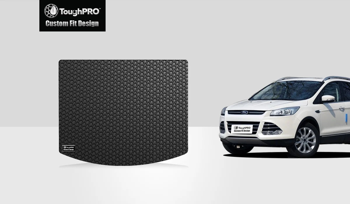 ToughPRO - Cargo Mat Compatible with FORD Escape - All Weather Heavy Duty (Made in USizeA) - Black Rubber - 2015