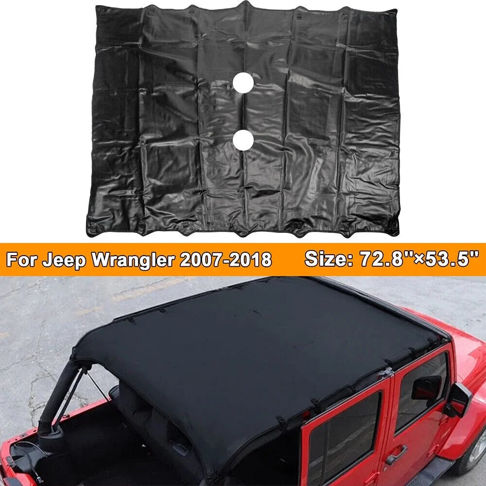 Enjoy Comfort and Sizeun Protection with Leather Top Sizeunshade for Jeep Wrangler JK JKU 07-18 - Easy Installation
