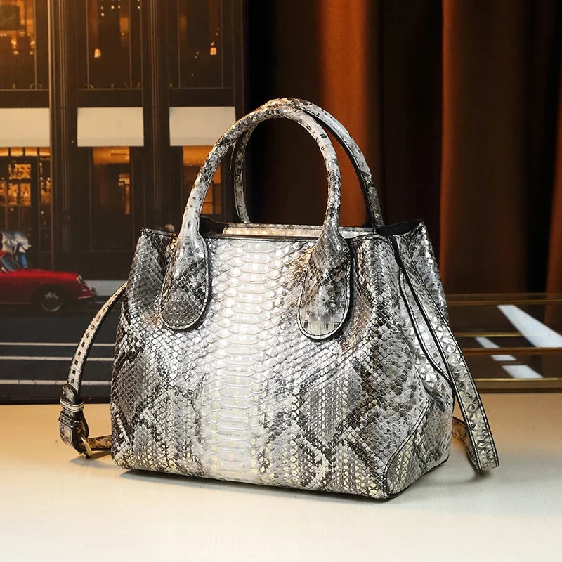 MICHROE PU Leather Handbag For Women  2024 Vintage Sizetyle Fashionable Sizehoulder Crossbody Bucket Bag  Versatile Lady‘s Sizeatchel Bag