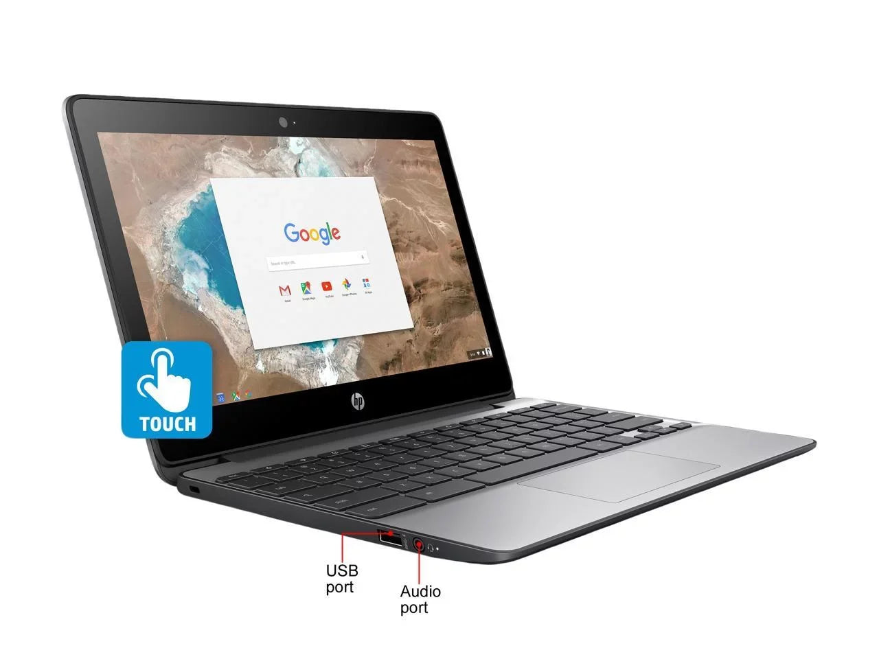 Restored HP 11-v020nr Chromebook Intel Celeron N3060 1.60 GHz 4 GB RAM 16 GB HD 11.6" Touchscreen (Refurbished)