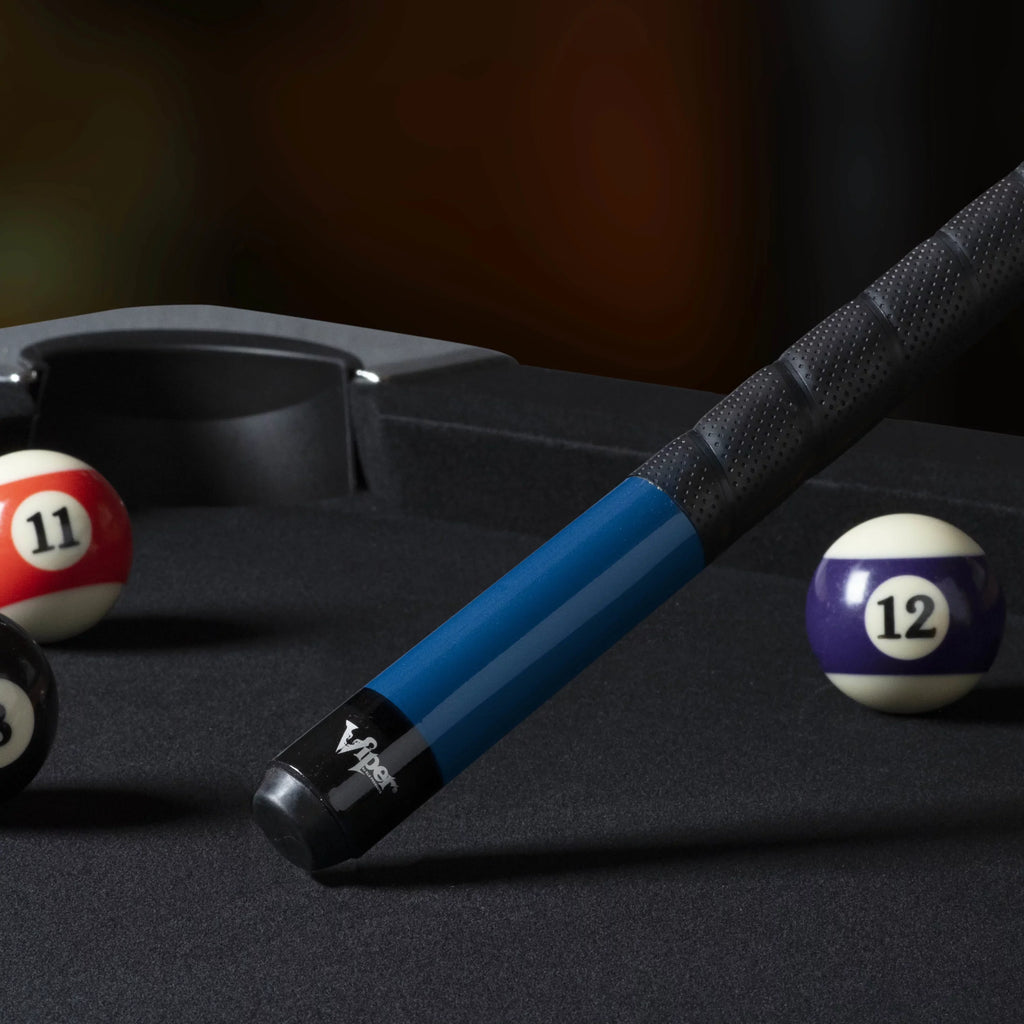 Viper Sizeure Grip Pro 58" Billiard/Pool Cue, 2 Piece, Blue, 19 Ounce