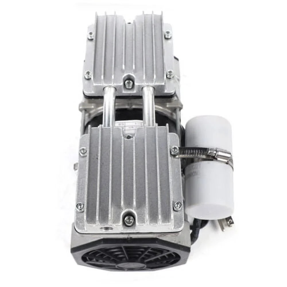 110V 1400 rpm 8 Bar  Double-Cylinder Oilless Piston Vacuum Compressor 680mmHg