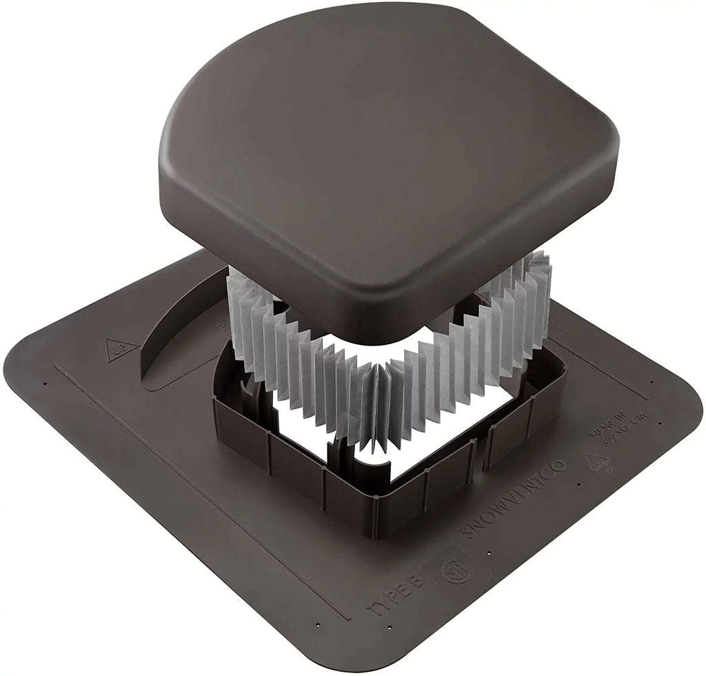 SizeNOWVENTCO Lower Roof Intake Vent, 50 sq. in. (Brown)