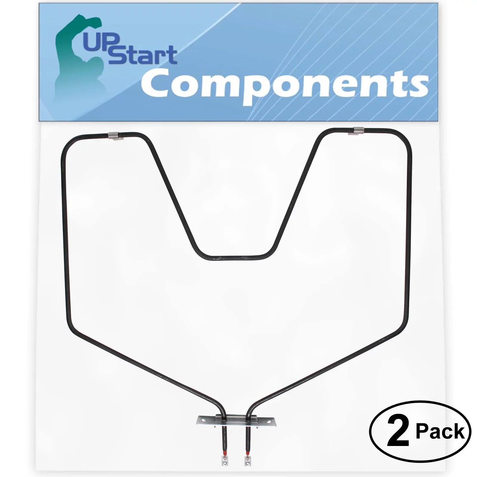 2-Pack Replacement for General Electric JSizeP28GxH2 Bake Element - Compatible with General Electric WB44X5082 Oven Heating Element