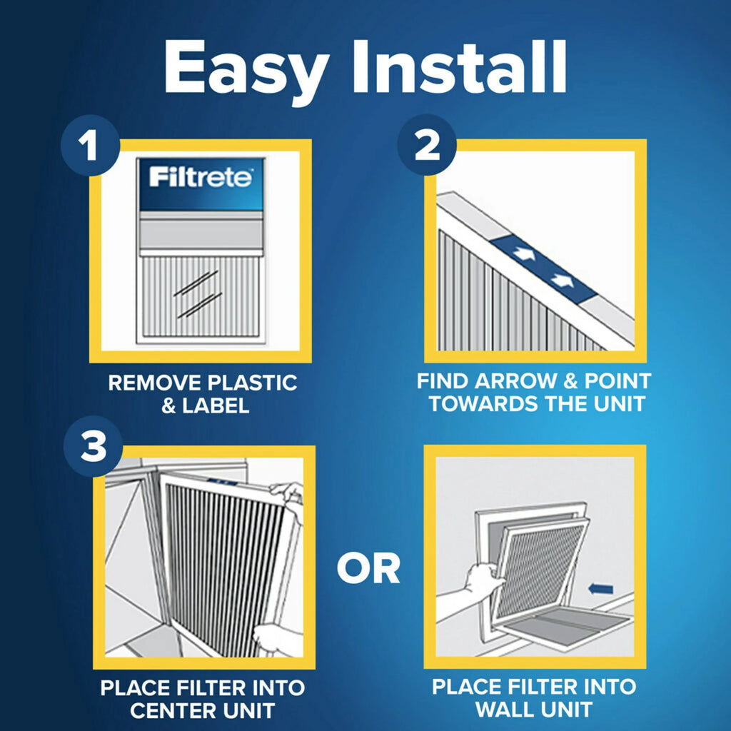 Filtrete 20x25x4 Air Filter, MPR 1550 MERV 12, Ultra Allergen Reduction, 2 Filters