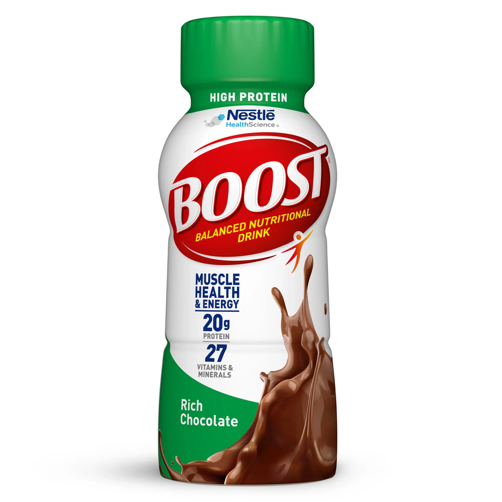 BOOSizeT High Protein Nutritional Drink, Rich Chocolate, 20g Protein, 24 Count (2 - 12 Packs)