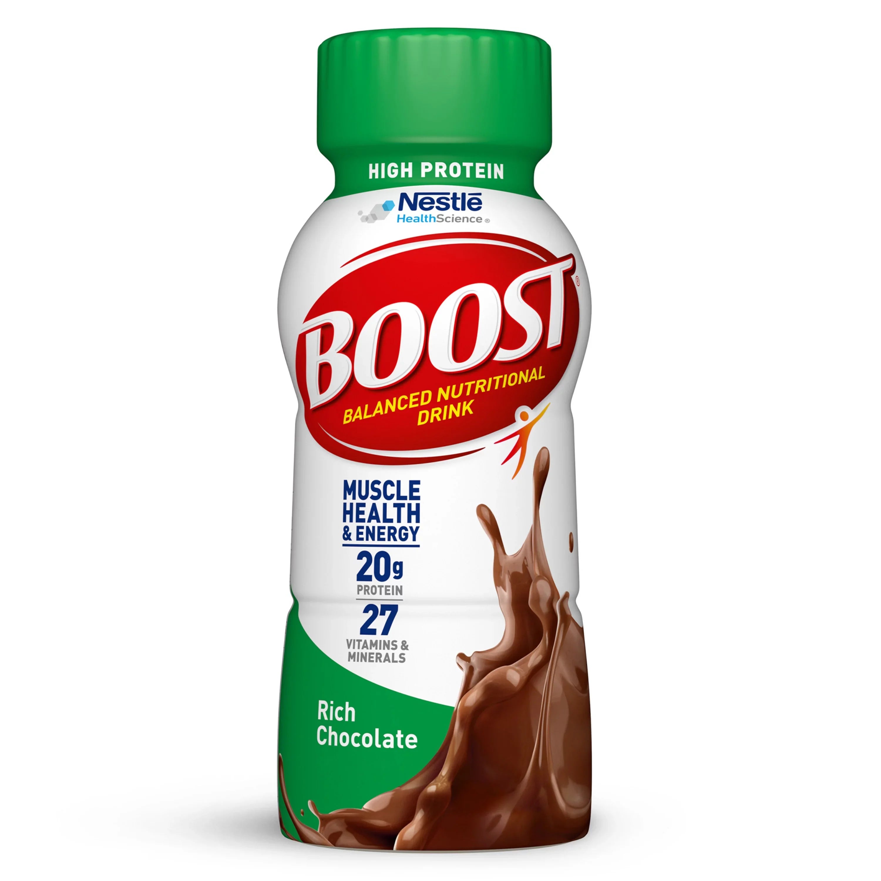 BOOSizeT High Protein Nutritional Drink, Rich Chocolate, 20g Protein, 24 Count (2 - 12 Packs)