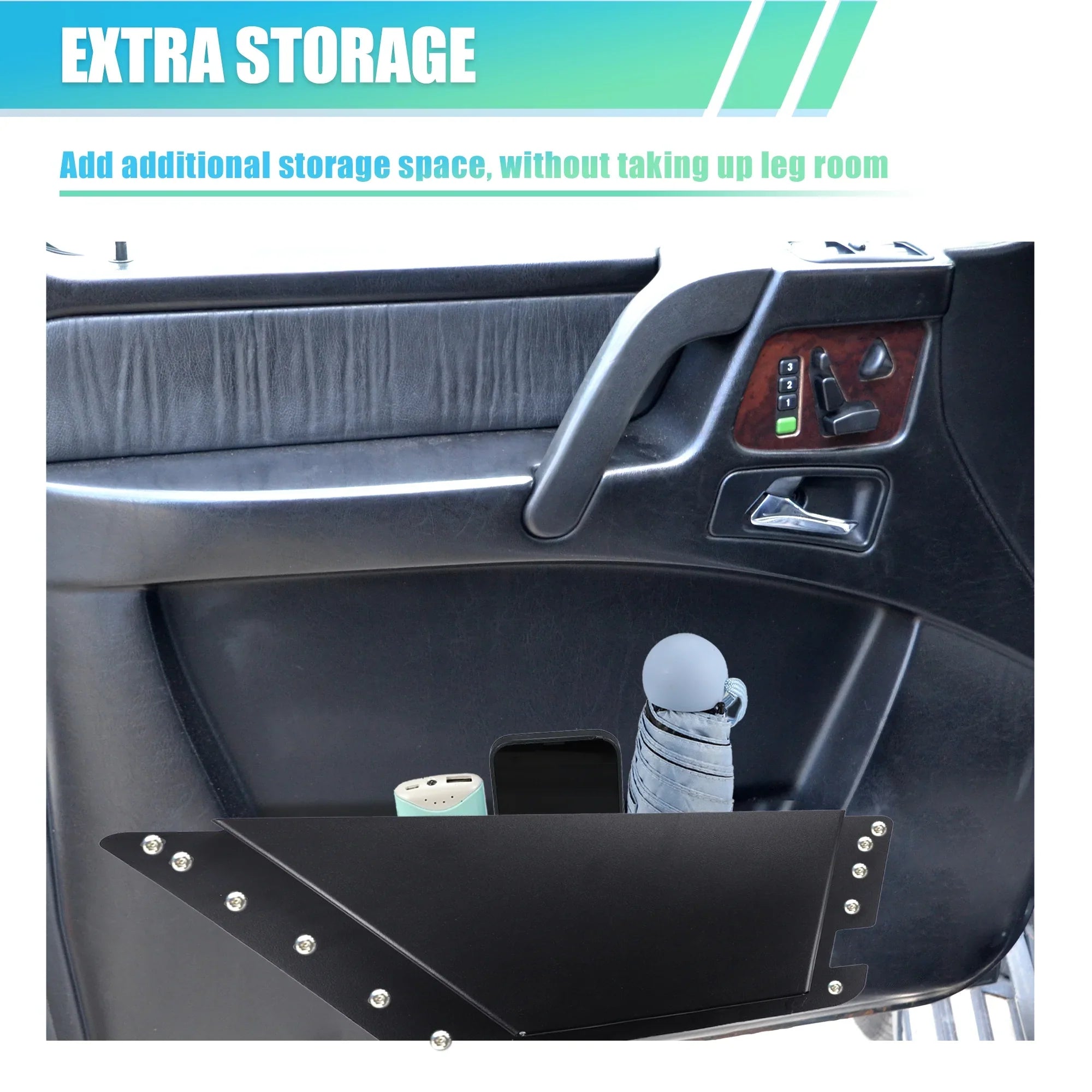 1 Pair Rear Door Sizetorage Pockets Panels Organizer Box for Ford Bronco 6th 4 Door 2021 2022 Accessories