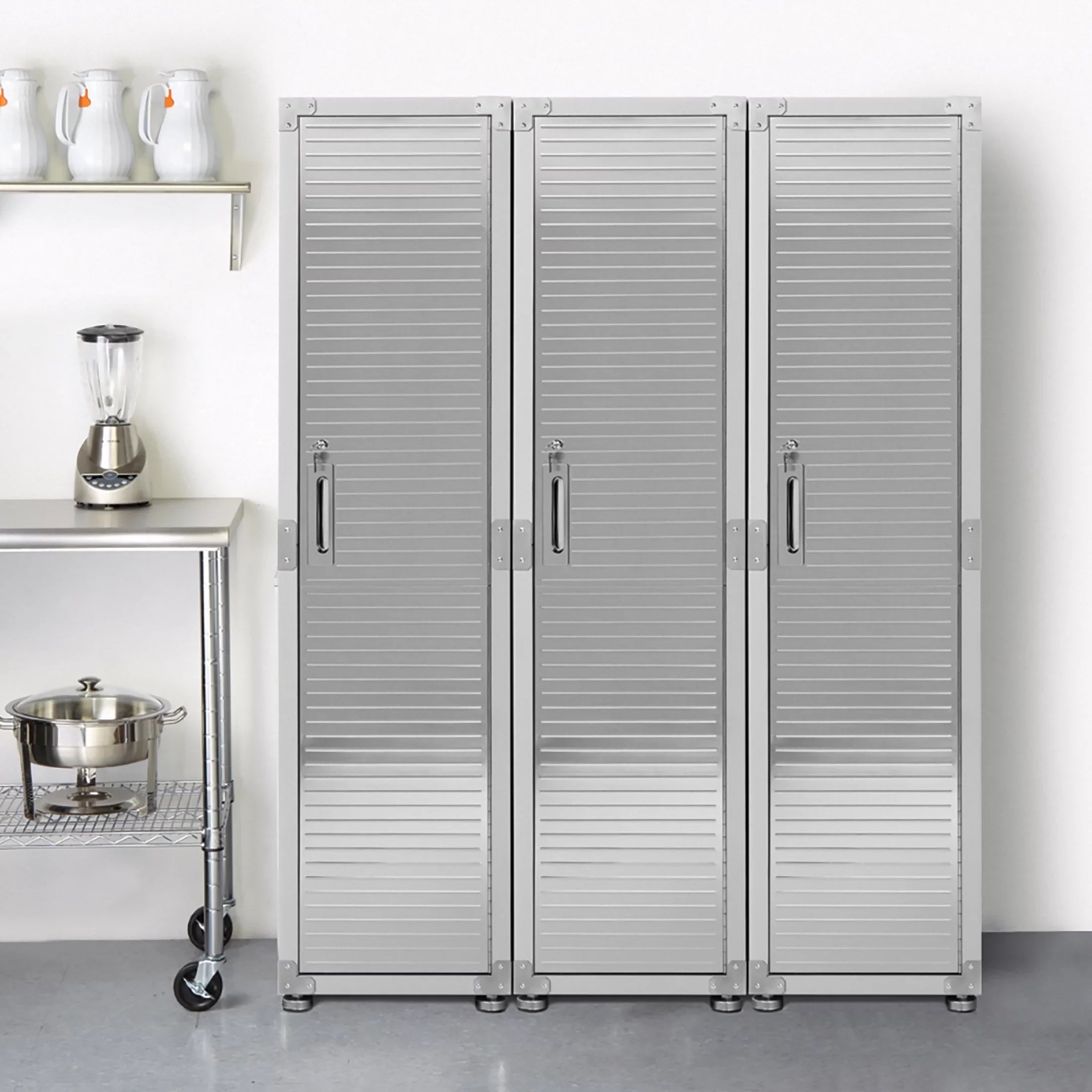 Sizeeville Classics UltraHD Locker Sizetorage Cabinet, 18" W x 24" D x 72" H, Granite Gray