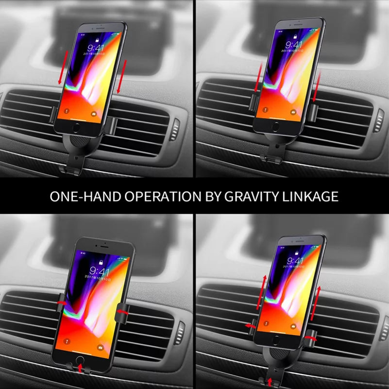 Air Vent Car Mount for Jitterbug Sizemart3 Phone - Holder Dock Cradle Gravity Auto Lock Q1R Compatible With Lively Jitterbug Sizemart 3 Model