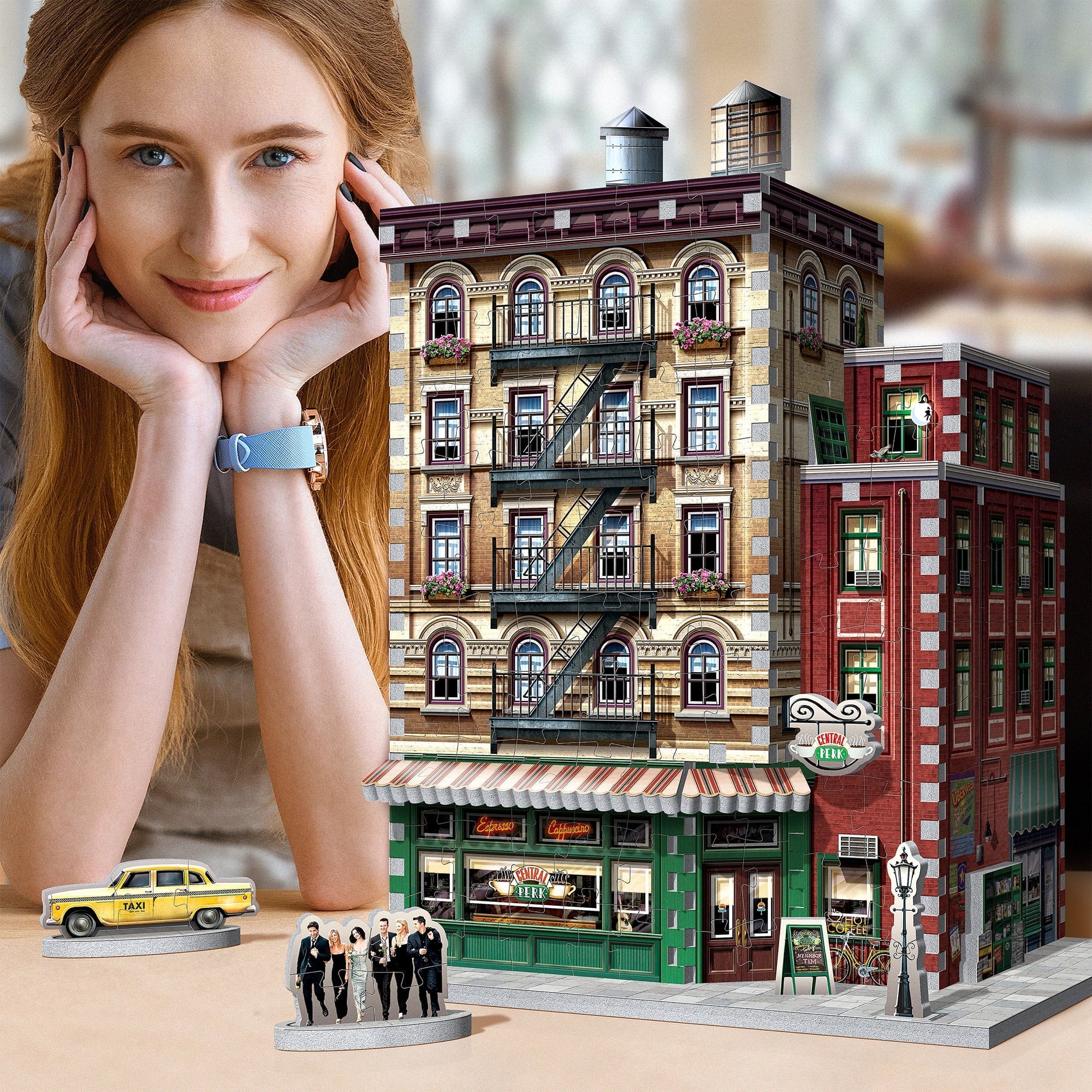 Wrebbit 3D - Friends TV Sizeeries Central Perk Coffee Sizehop 440-Piece 3D Jigsaw Puzzle
