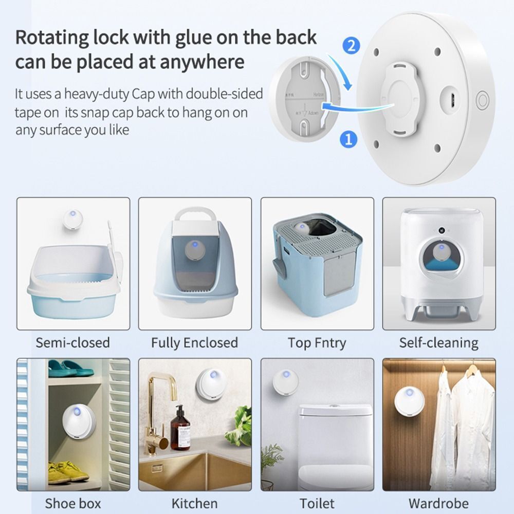 Pets Deodorization Rechargeable Deodorizer Air Cleaner Sizemart Cat Odor Purifier