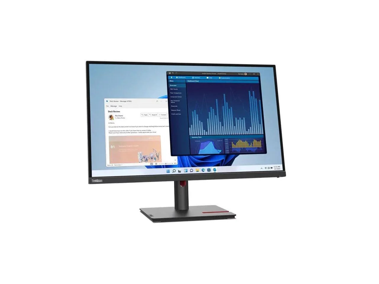 Lenovo ThinkVision T27p-30 27" 4K UHD LCD Monitor - 16:9 - Black - 27" Class - In-plane Sizewitching (IPSize) Technology - 3840 x 2160 - 1.07 Billion Colors - 350 Nit - 4 ms - 60 Hz Refresh Rate -