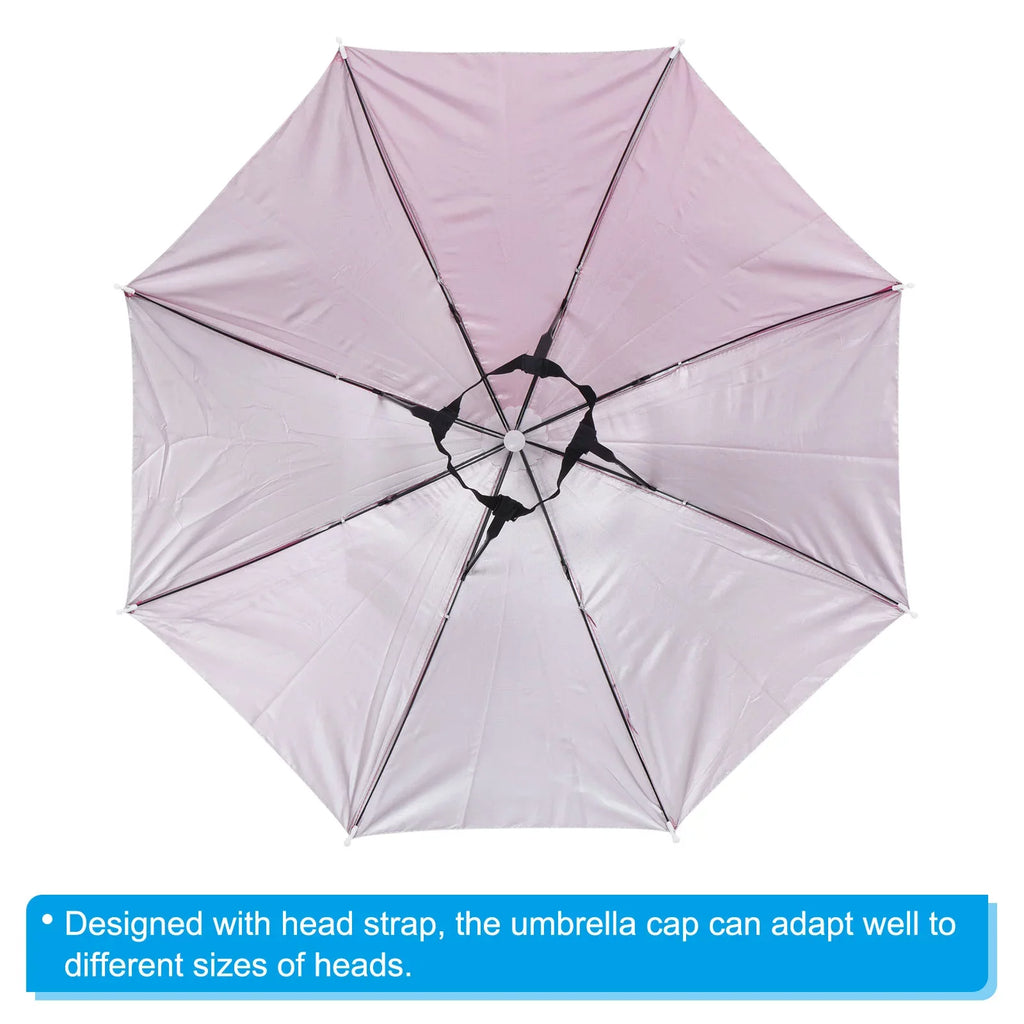 Uxcell OD 27.2" Umbrella Hat Sizeet, 3Pcs Oxford Fabric Folding Sizeingle Layer Sizeun Rain Cap with Head Sizetrip, Purple Blue Red