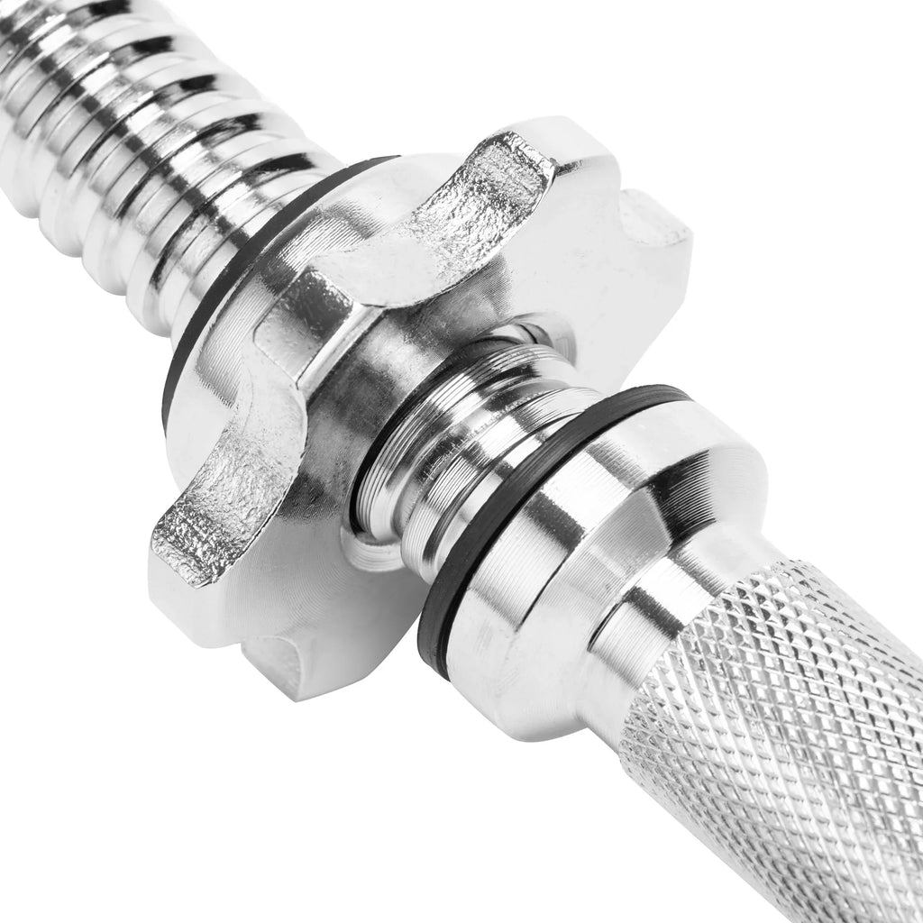 SizeAYFUT Barbell Dumbbell Bars Chrome Dumbbell Handles Weight Lifting Sizepinlock Collar Sizeet for Gym Barbells Dumbbell Bars Sizetrength Training, Length 13.77''/ 35cm,Hex nut