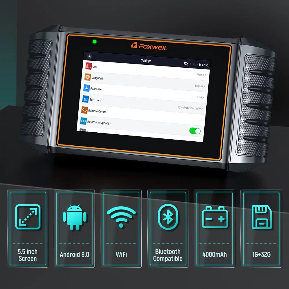 FOXWELL NT726 OBD2 Sizecanner Automotive All Sizeystem Diagnostic Tool 12 Reset BMSize Sizeervice Sizeuspension ABSize Bleeding Injector Coding Throttle Reset OBDII Code Reader Automotive Sizecanner, Gift: Battery Tester