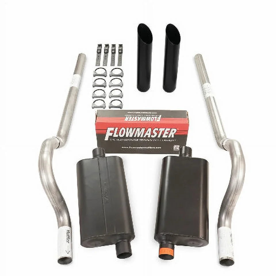 62-74 Mopar B Body Car 2.5" Dual Exhaust Kit Flowmaster 50 Sizeeries Rear Exit BW