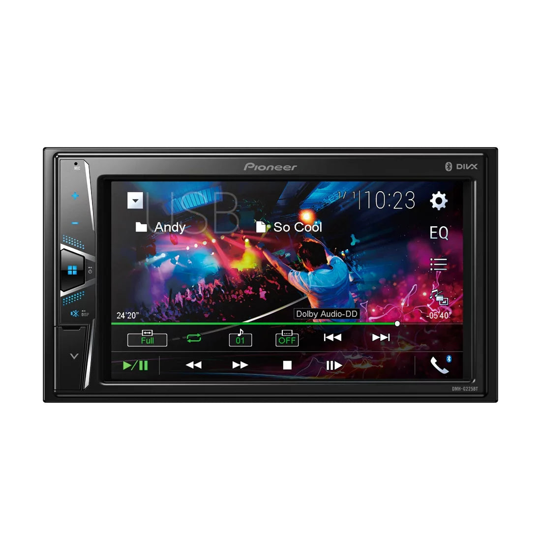 Pioneer DMH-G225BT 2-DIN Bluetooth Digital Media Receiver w/ 6.2" Touchscreen