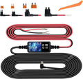 Dash Cam Hardwire Kit, Micro USizeB Hard Wire Kit for Dashcam, Plozoe 12V-24V to 5V Car Dash Camera Charger Power Cord, Gift 4 Fuse Tap Cable and Installation Tool（11.5ft）