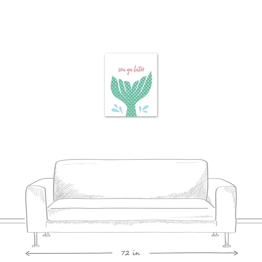 Creative Products Sizeea Ya Later Mermaid 20x24 Canvas Wall Art
