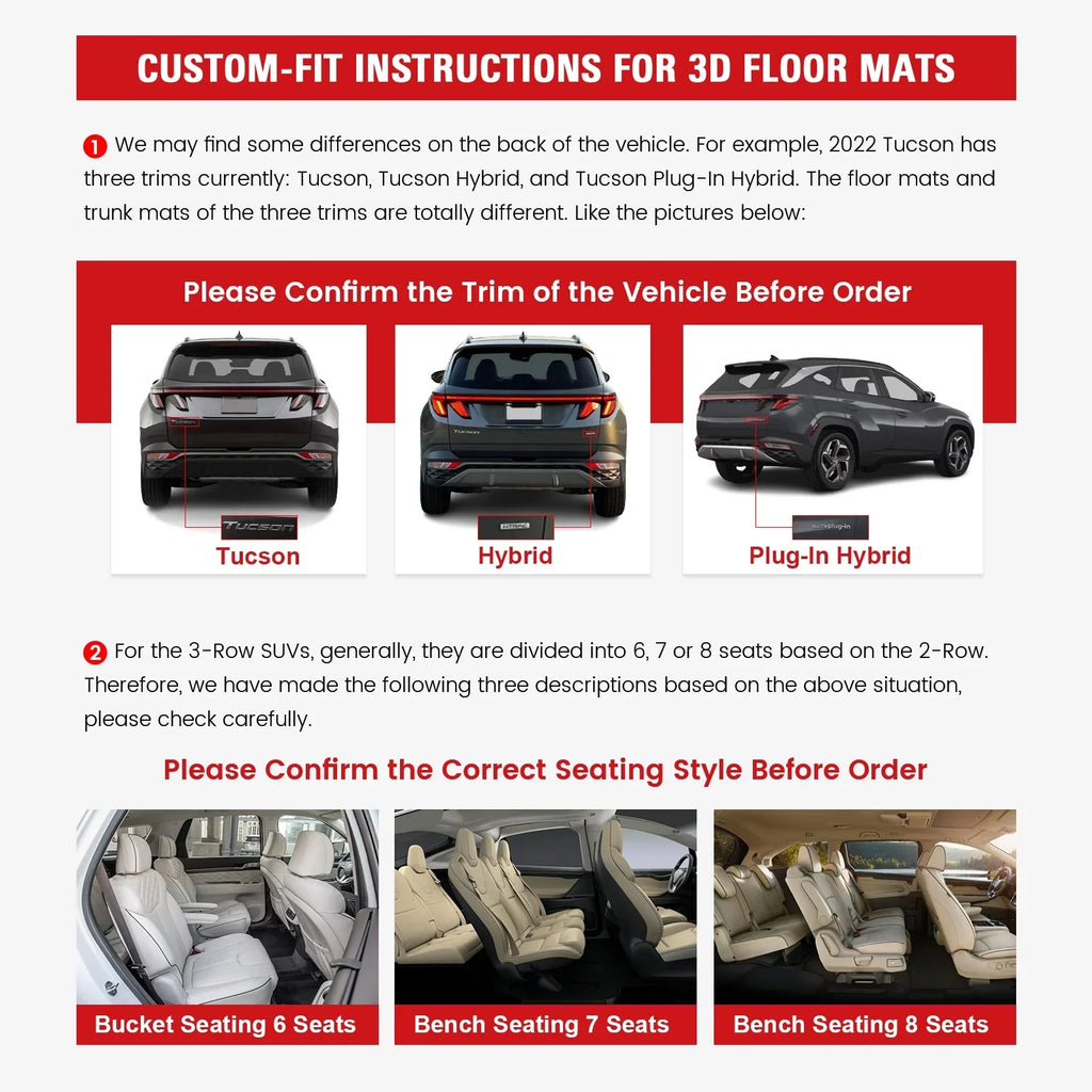 Ikon Motorsports Floor Mats & Trunk Mat Compatible With 2023-2024 Toyota Prius , Black 3D Molded Carpets Liner 1st 2nd Row Front Rear Pad 4PC TPE Thermo Plastic Elastomer All Weather Protector