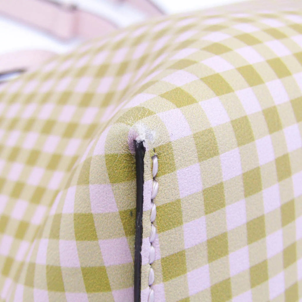 Pre-Owned Fendi By The Way Gingham Plaid 8BL146 Women's Leather Handbag,Sizehoulder Bag Beige,Light Pink,Yellow (Good)