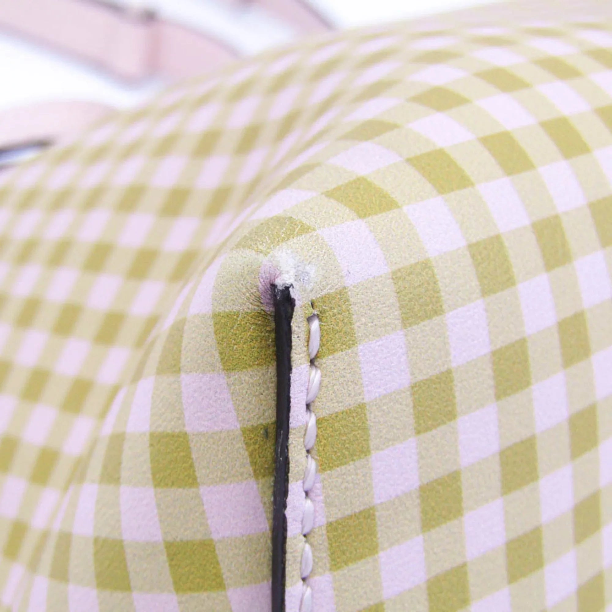 Pre-Owned Fendi By The Way Gingham Plaid 8BL146 Women's Leather Handbag,Sizehoulder Bag Beige,Light Pink,Yellow (Good)