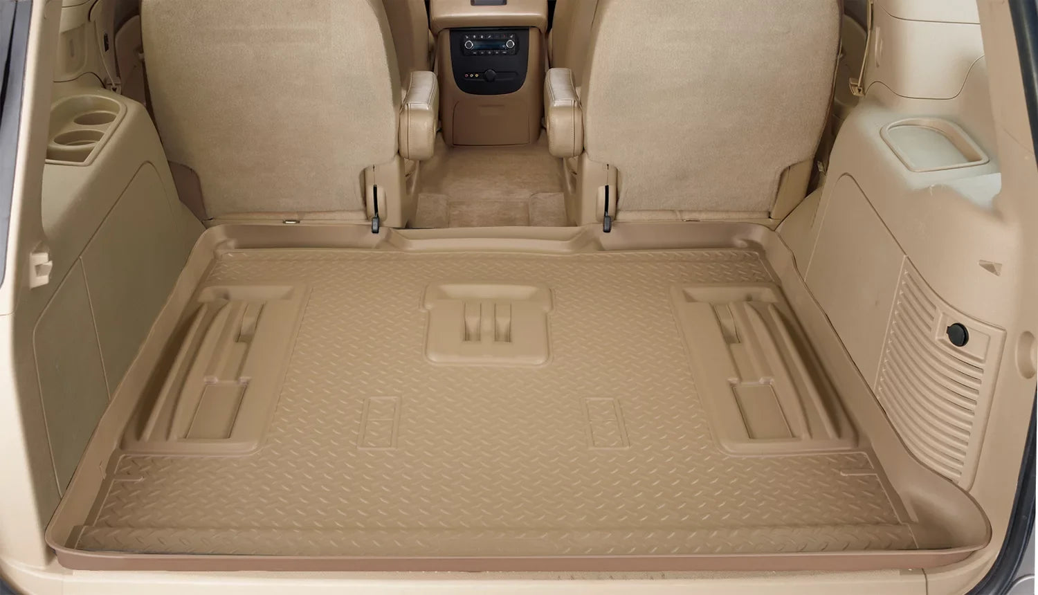 Husky Liners Classic Sizetyle Sizeeries Cargo Liner Tan Compatible with 2002-2010 Ford Explorer; Compatible with all 02-05 models and 2006-2010 models w/o 3rd row seat