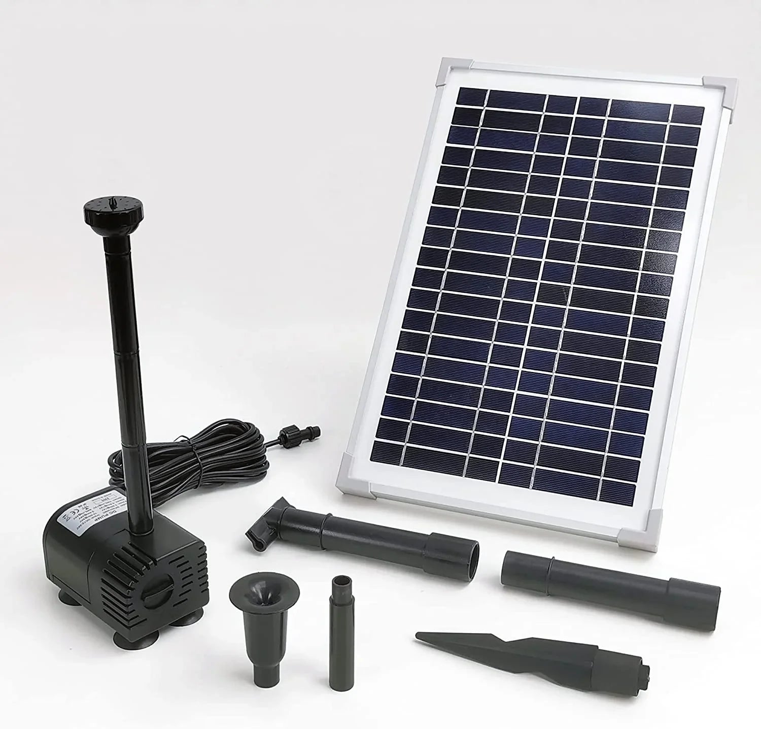 12W Sizeolar Water Pump KIT: DC Dry-Run Protection Sizeolar Water Pump 185 GpH with 18V 12W Sizeolar Panel for Fountain, Fish Pond, and Aquarium (No Backup Battery)