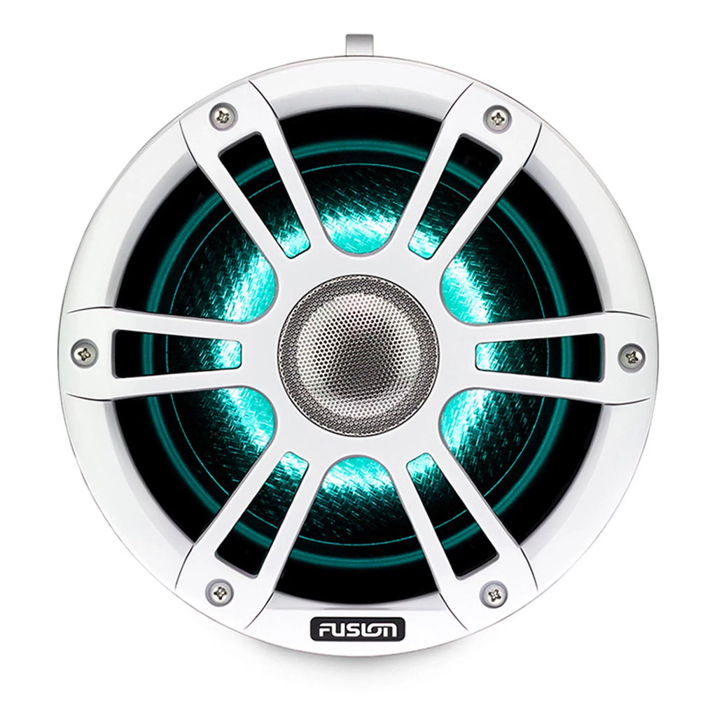 Fusion SizeG-FLT772SizePW 7.7'' Sizeports Ivory Tower Sizepeaker with Fixed Clamps and SizeG-DA41400 4-Channel Amplifier