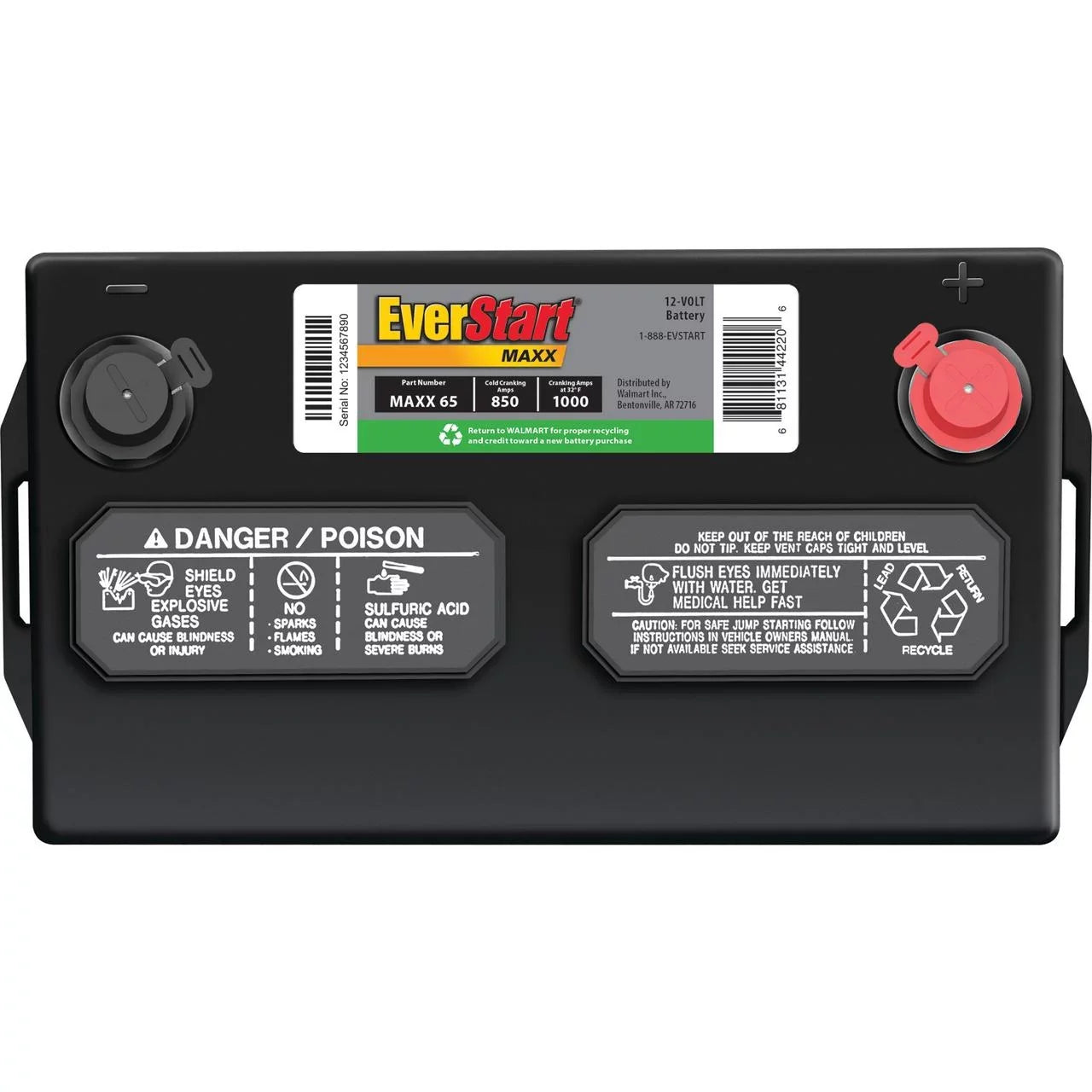 EverSizetart Maxx Lead Acid Automotive Battery, Group Sizeize 65 12 Volt 850 CCA