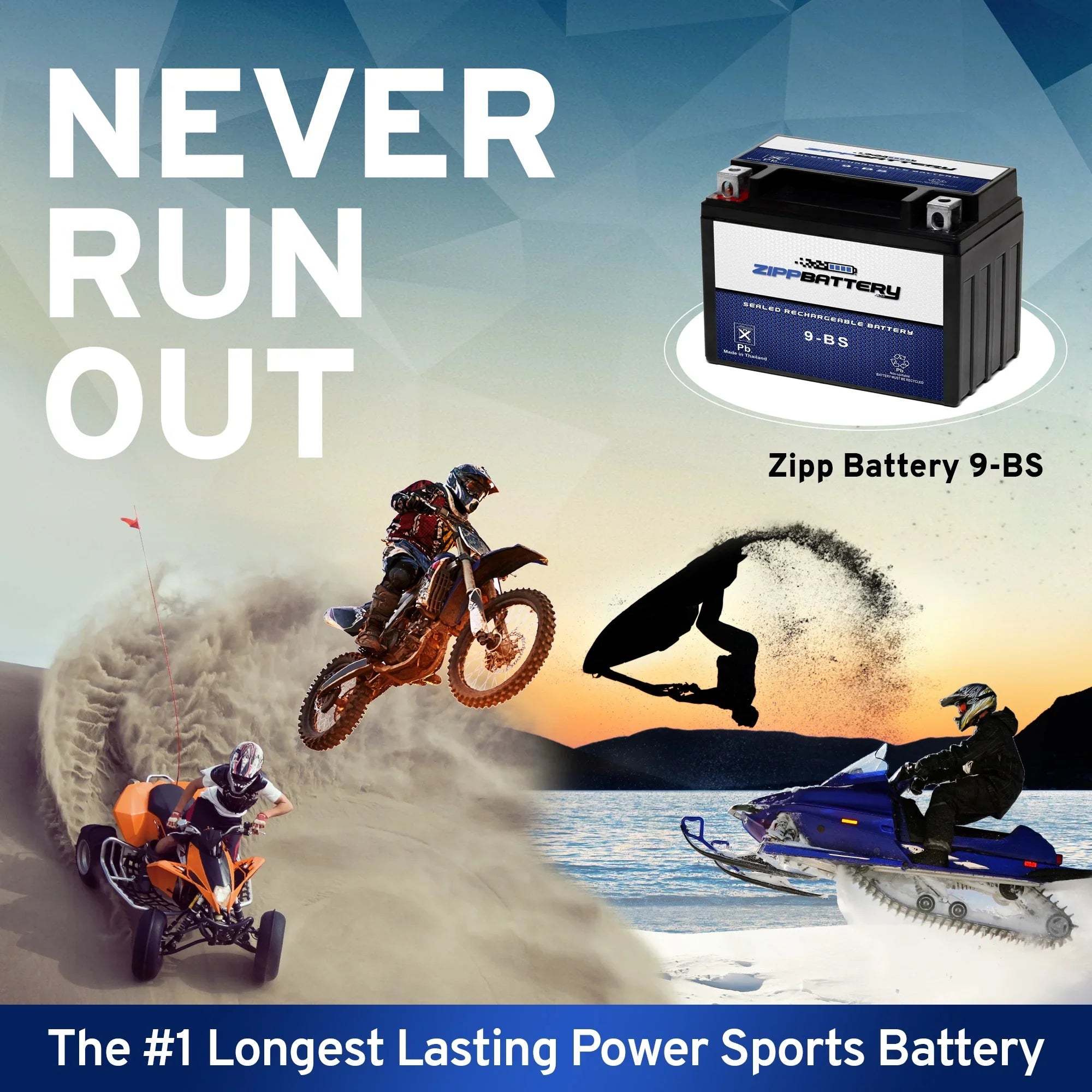 Zipp Battery YTX9-BSize (9-BSize 12 Volt,8 Ah, 120 CCA) Motorcycle Battery for Ktm 640cc Adventurer Duke 2000