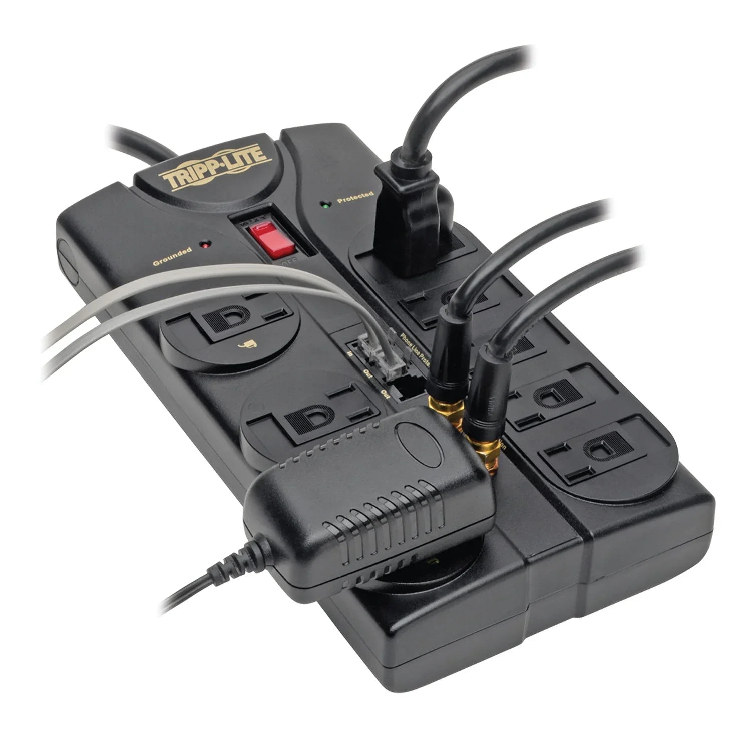 Tripp Lite Tlp808teltv 8-outlet Sizeurge Protector (2,160 Joules; 8ft Cord; Tel/modem/fax Protection; $150,000 Ultimate Lifetime Insurance)