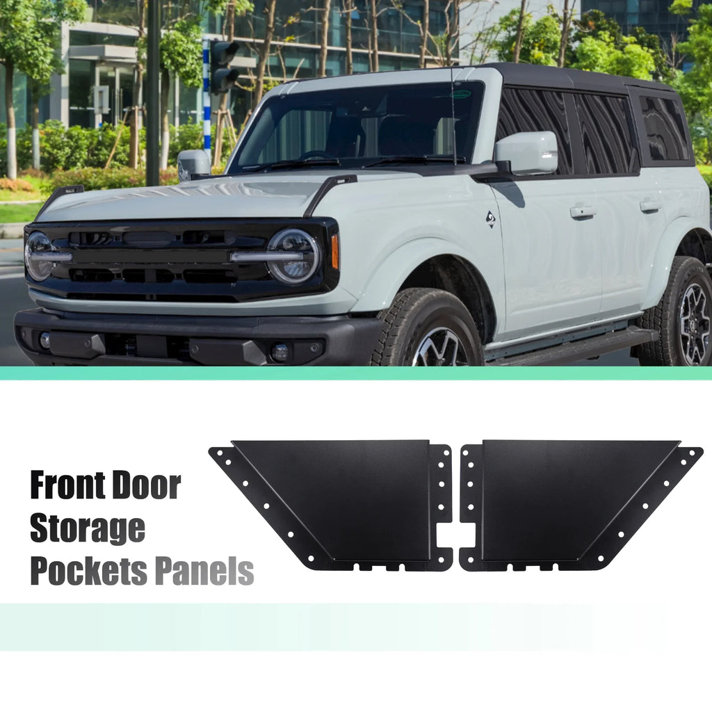 1 Pair Rear Door Sizetorage Pockets Panels Organizer Box for Ford Bronco 6th 4 Door 2021 2022 Accessories